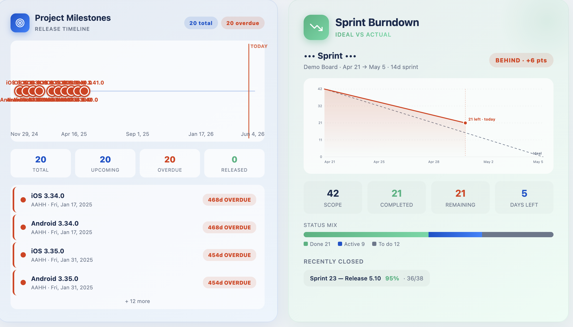 Project Milestones detailed